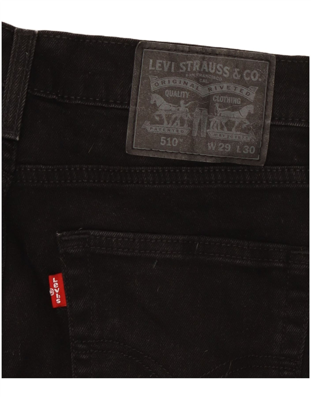 LEVI'S Dame 510 Skinny Jeans W29 L27 Sort Bomuld