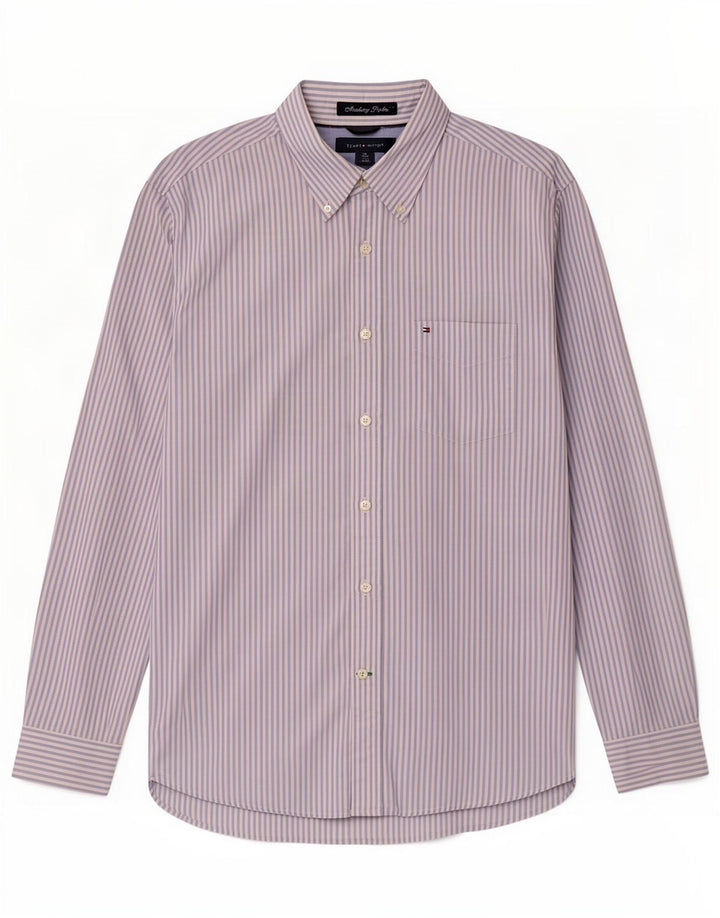 Tommy Hilfiger Herreskjorte Medium Blue Pinstripe Bomuld