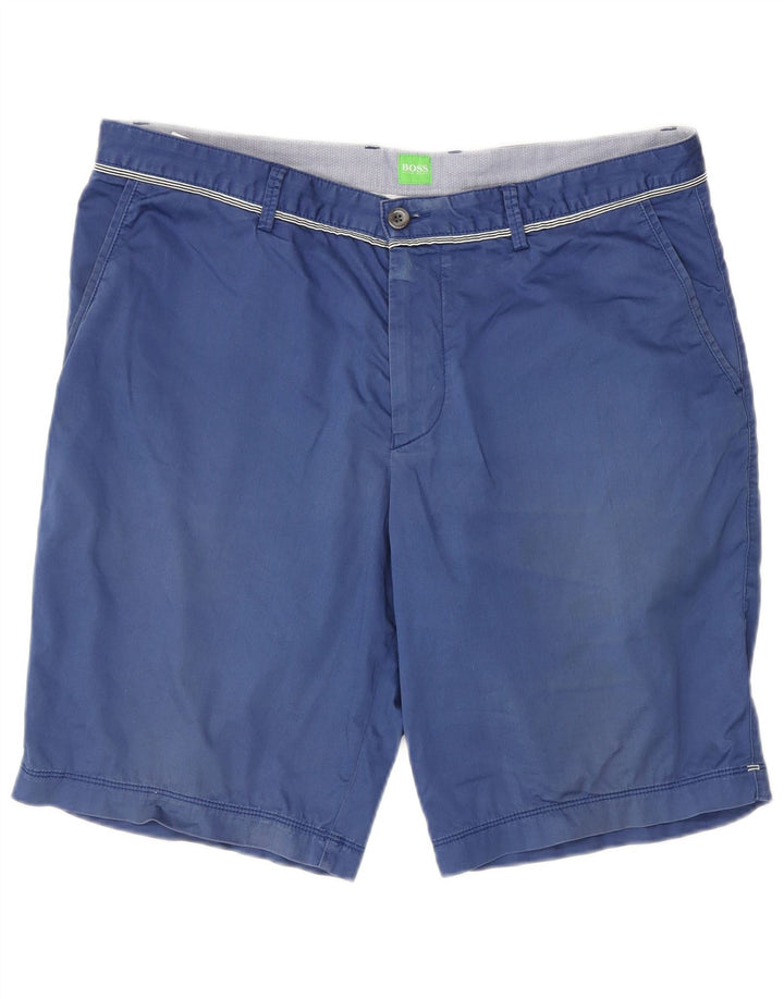 Hugo Boss Herre Chino Shorts IT 50 Large W34 Blue Cotton