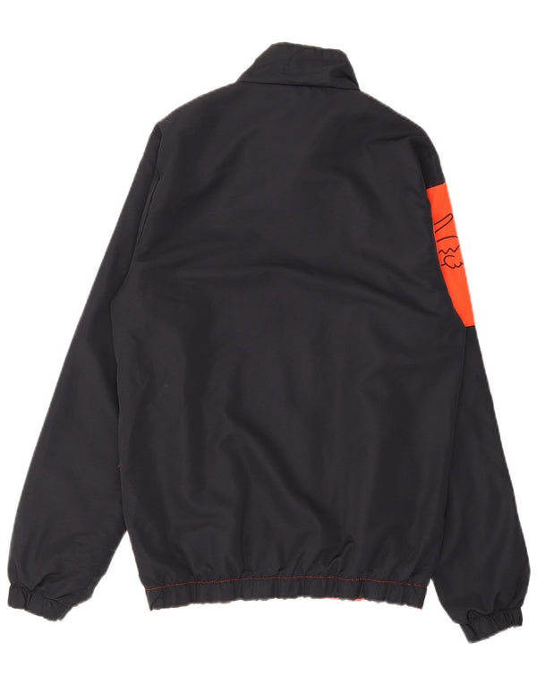 Lacoste Herre grafisk træningsdragt Top jakke Størrelse 4 Medium Sort Colourblock