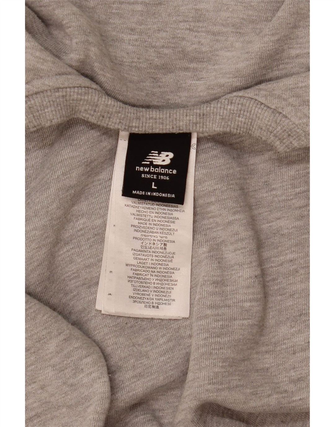 New Balance Herre Sweatshirt Jumper Large Grå Flecked Bomuld