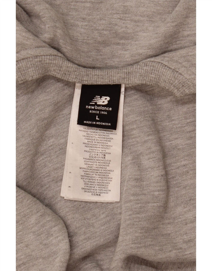 New Balance Herre Sweatshirt Jumper Large Grå Flecked Bomuld