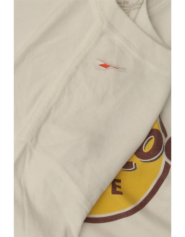 Hard Rock Cafe Herre Flot Grafisk T-Shirt Top Lille Hvid Bomuld