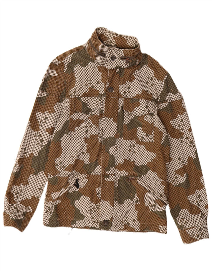 Levi's Herre Hooded Utility Jacket UK 36 Small Khaki Camouflage