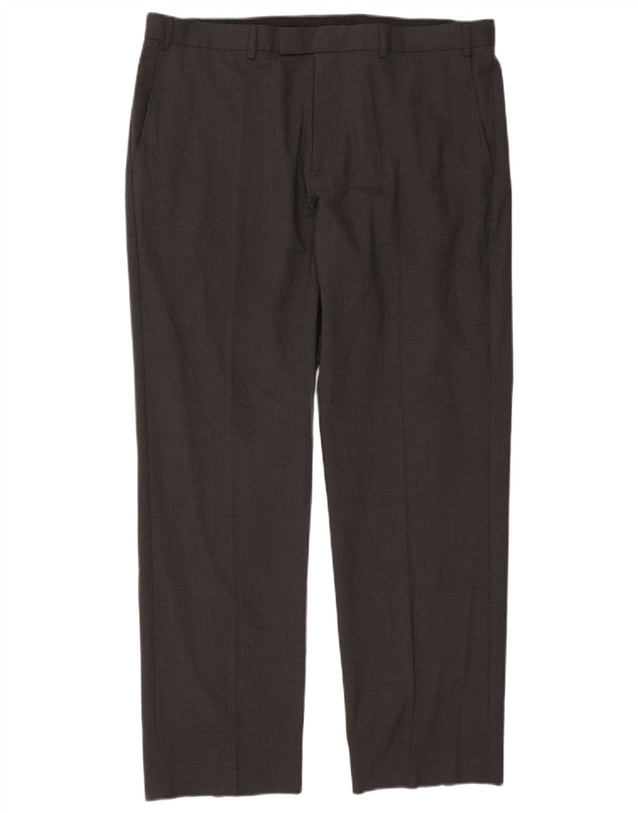 Marks & Spencer Herre Regular Fit Suit Bukser W38 L31 Sort Uld