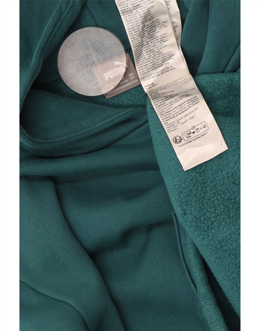 PUMA Piger Loose Fit Grafisk Hoodie Jumper 13-14 år Grøn Bomuld