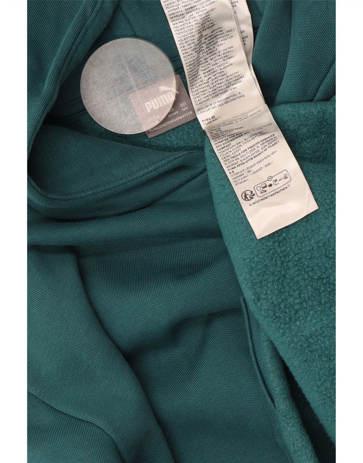 PUMA Piger Loose Fit Grafisk Hoodie Jumper 13-14 år Grøn Bomuld