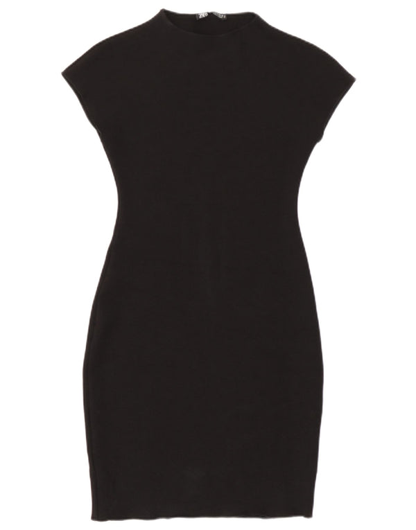 Zara Womens Bodycon Dress UK 8 Small Black