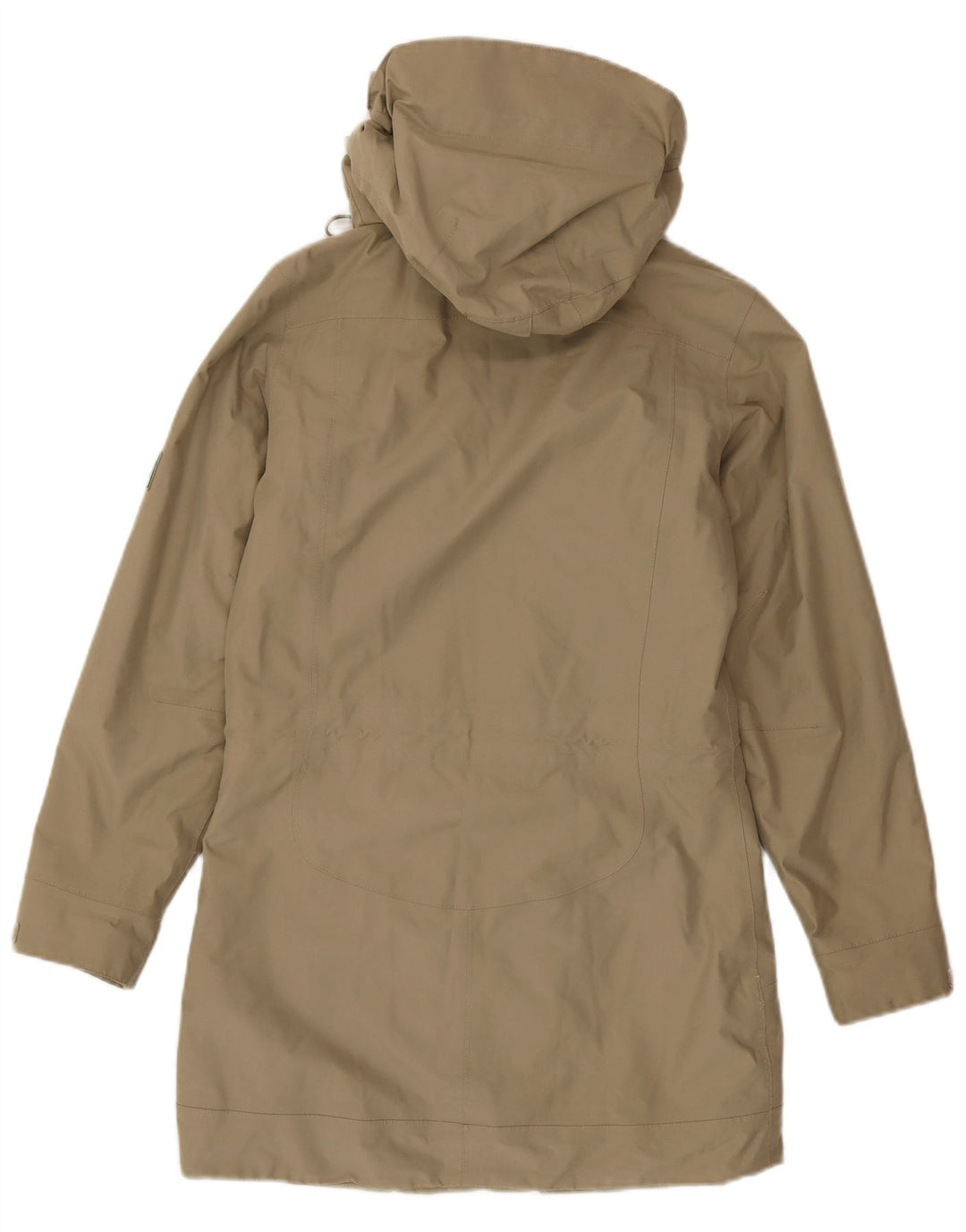 Jack Wolfskin Dame Hooded Parka Jacket UK 8 Small Khaki Polyester
