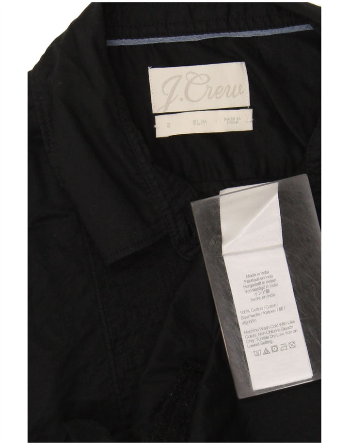J. CREW Womens Slim Fit Shirt US 2 XS Black Cotton