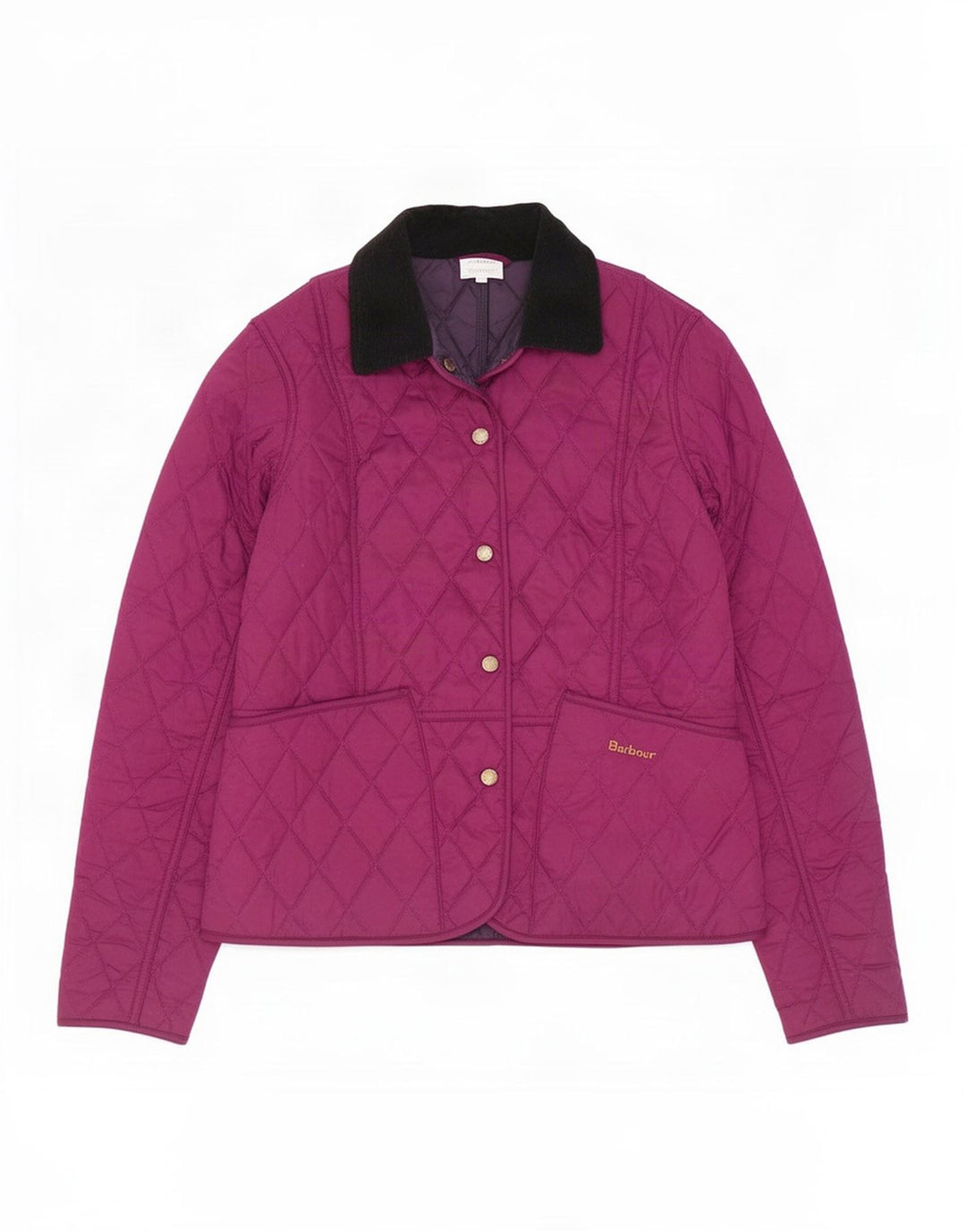 Barbour Quiltet jakke til kvinder UK 8 Lille lilla polyester