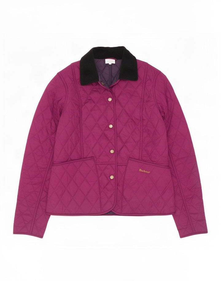 Barbour Quiltet jakke til kvinder UK 8 Lille lilla polyester