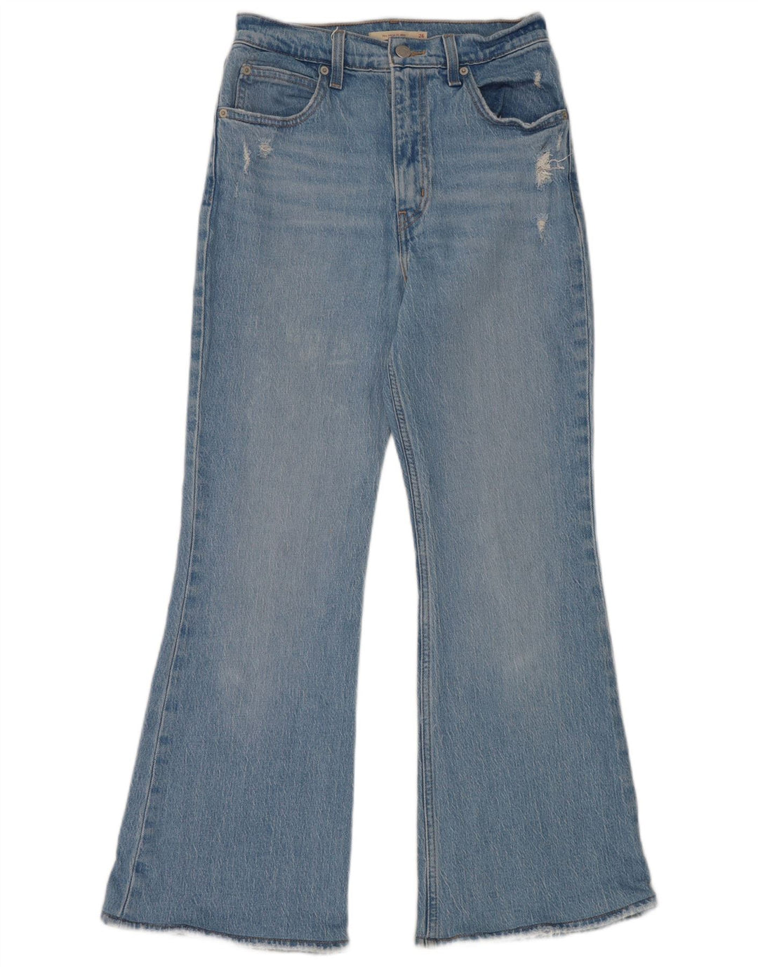 Levi's Kvinder Distressed High Rise Flared Jeans W26 L27 Blå Bomuld