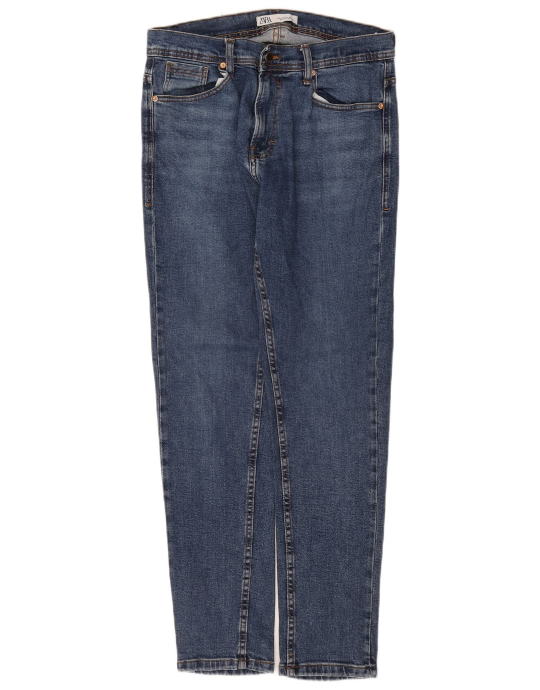 Zara Herre Slim Jeans EU 44 Large W34 L30 Blå Bomuld