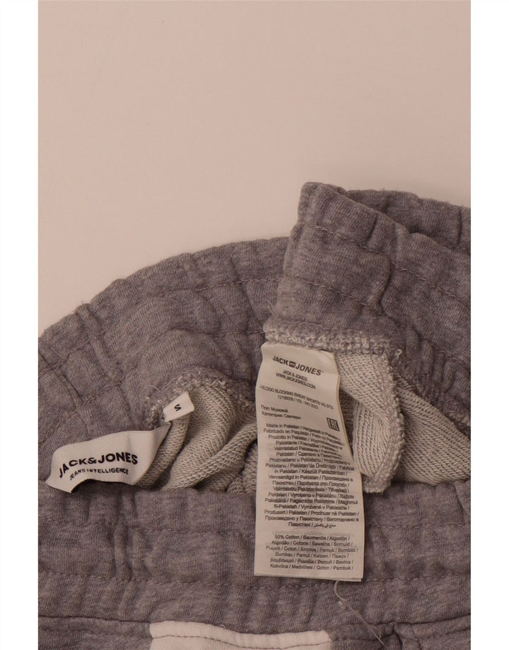 JACK & JONES Grafiske sportsshorts til mænd Små grå Colourblock Bomuld