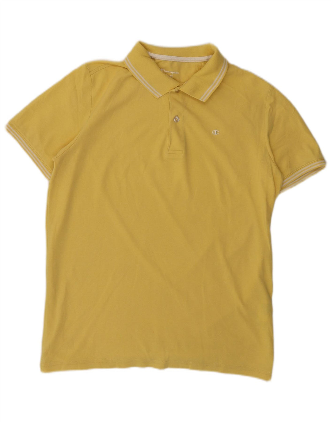 CHAMPION Herre Easy Fit Polo Shirt Medium Gul Bomuld