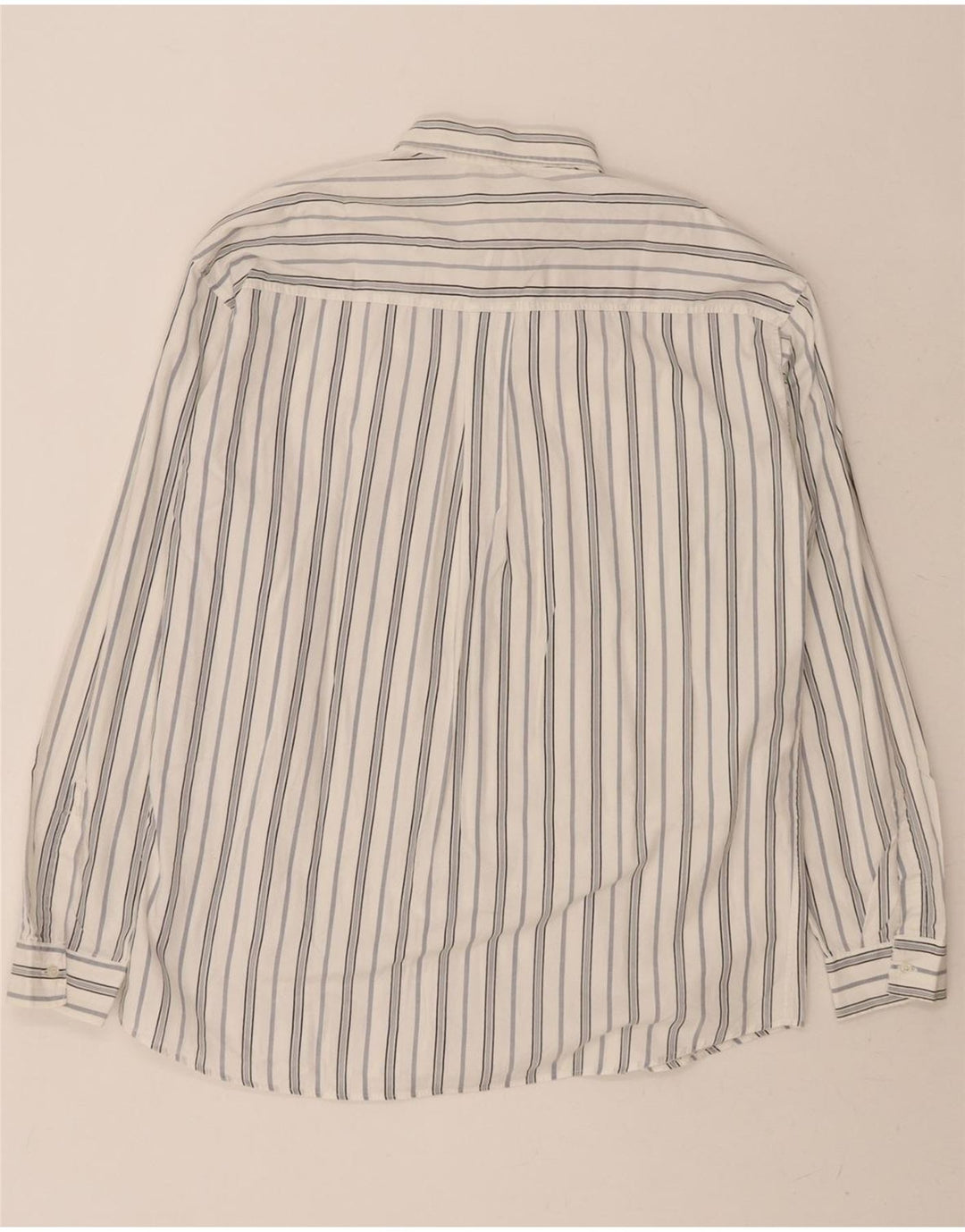 CARRERA Mens Shirt Large White Pinstripe Cotton Vintage Carrera and Second-Hand Carrera from Messina Hembry 