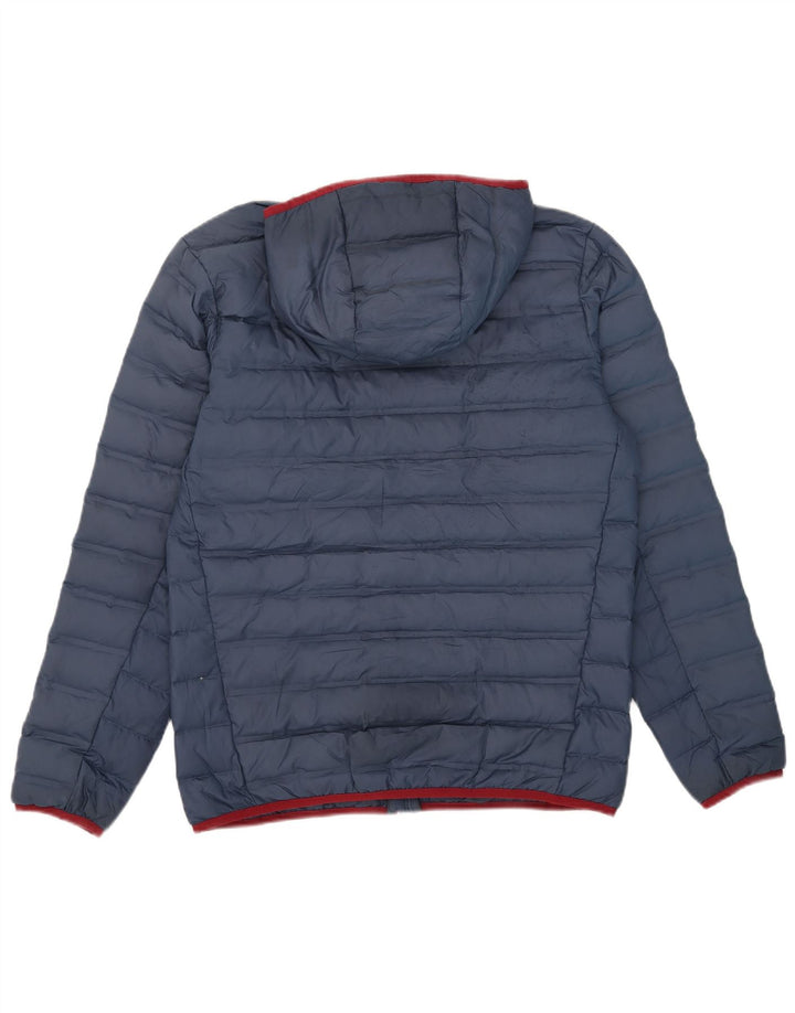 Columbia Herre hættepolstret jakke UK 38 Medium Navy Blue Polyester
