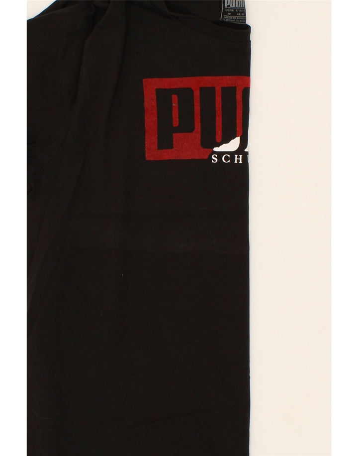 PUMA Mens Graphic T-Shirt Top Medium Black Vintage Puma and Second-Hand Puma from Messina Hembry 