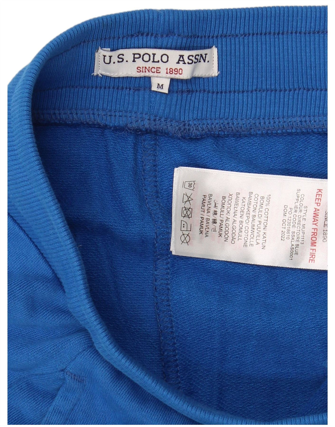 U.S. POLO ASSN. Herre sportsshorts mellemblå bomuld
