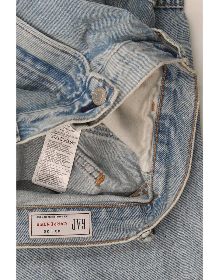 Gap Herre Carpenter Cargo Straight Jeans W40 L30 Blå Bomuld
