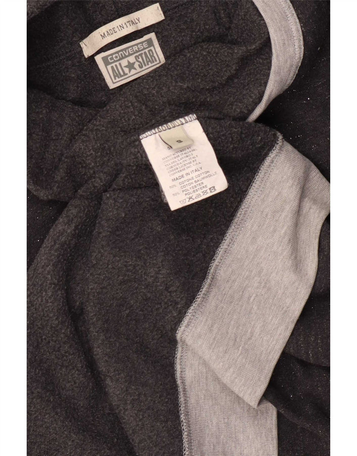 Converse Graphic Sweatshirt Jumper UK 10 Small Grey Colourblock
