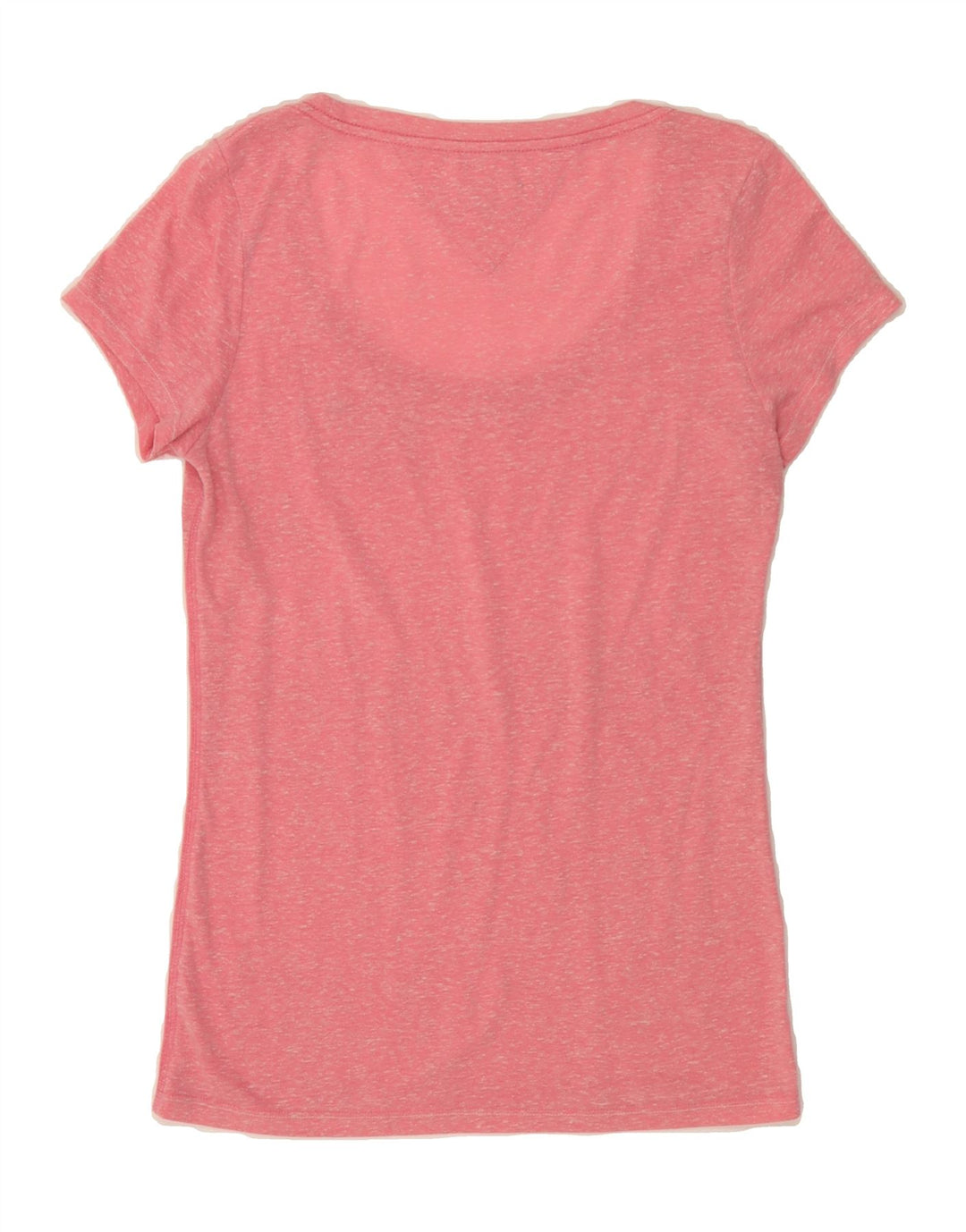 TOMMY HILFIGER Womens T-Shirt Top UK 12 Medium Pink Flecked Vintage Tommy Hilfiger and Second-Hand Tommy Hilfiger from Messina Hembry 
