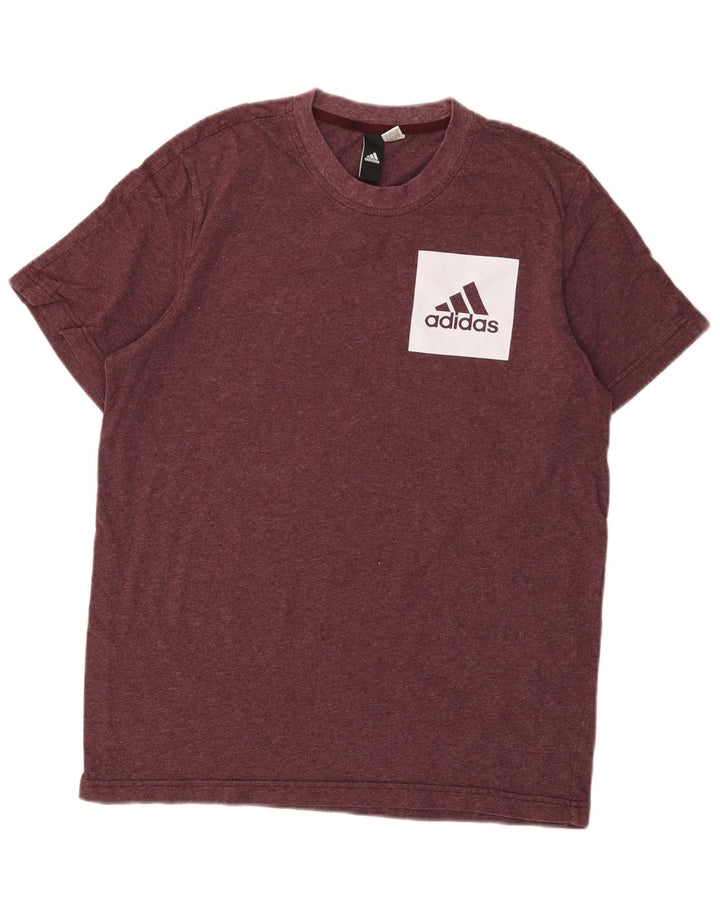 Adidas Herre T-Shirt Top Medium Burgundy