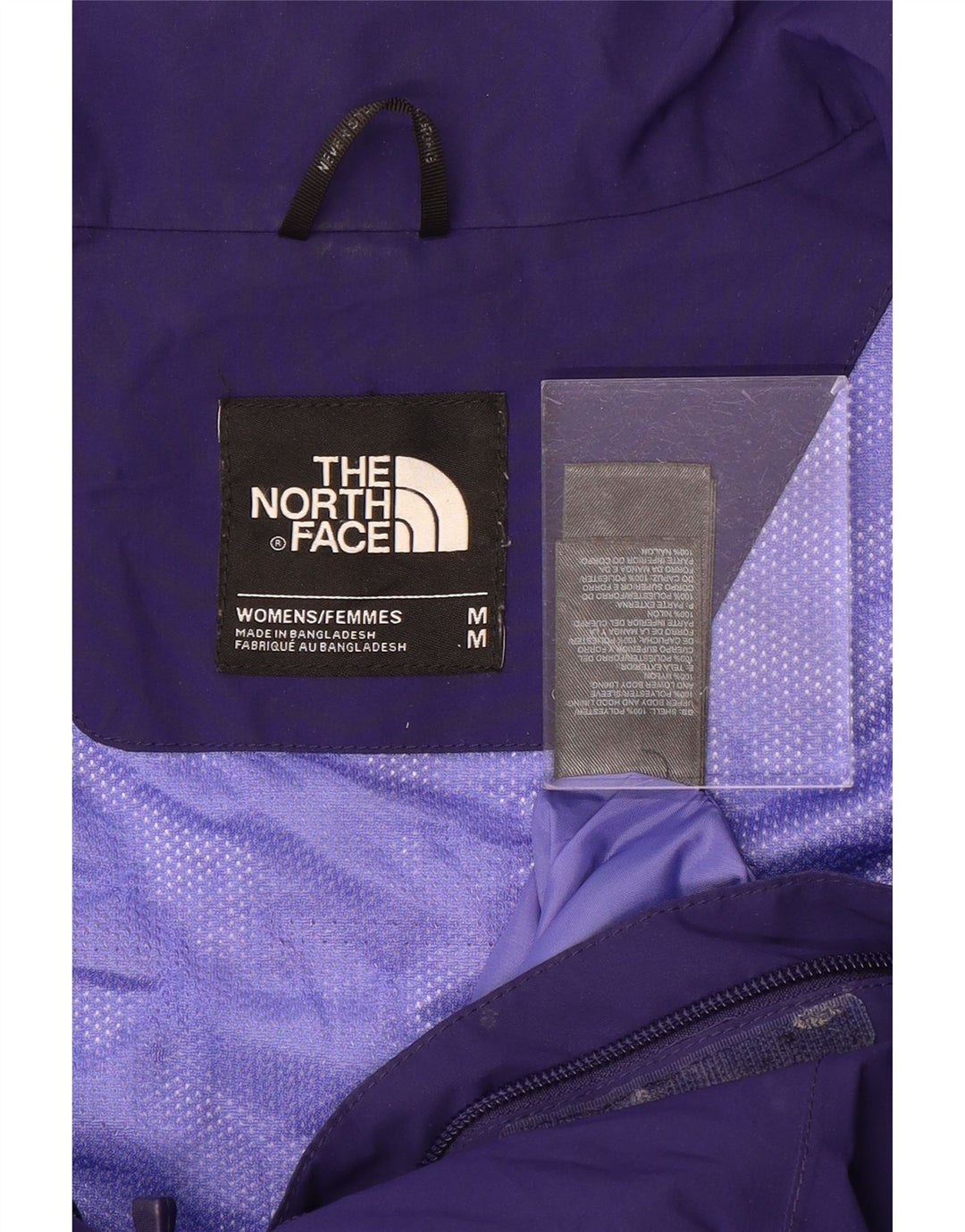 THE NORTH FACE Dame Hyvent Regnjakke med hætte UK 14 Medium Lilla Nylon