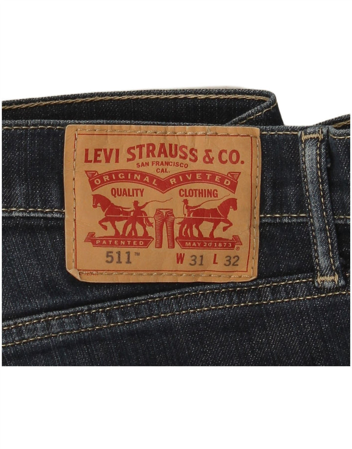 Levi's Herre 511 Slim Jeans W31 L32 Marineblå Bomuld