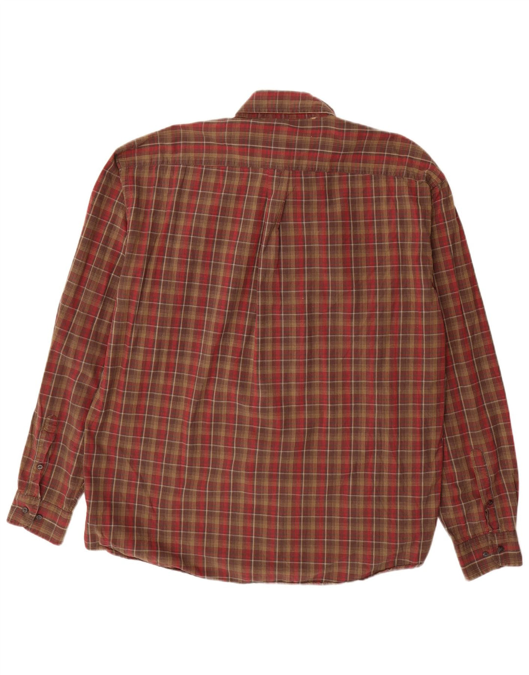 Sergio Tacchini herreskjorte 2XL brun ternet bomuld