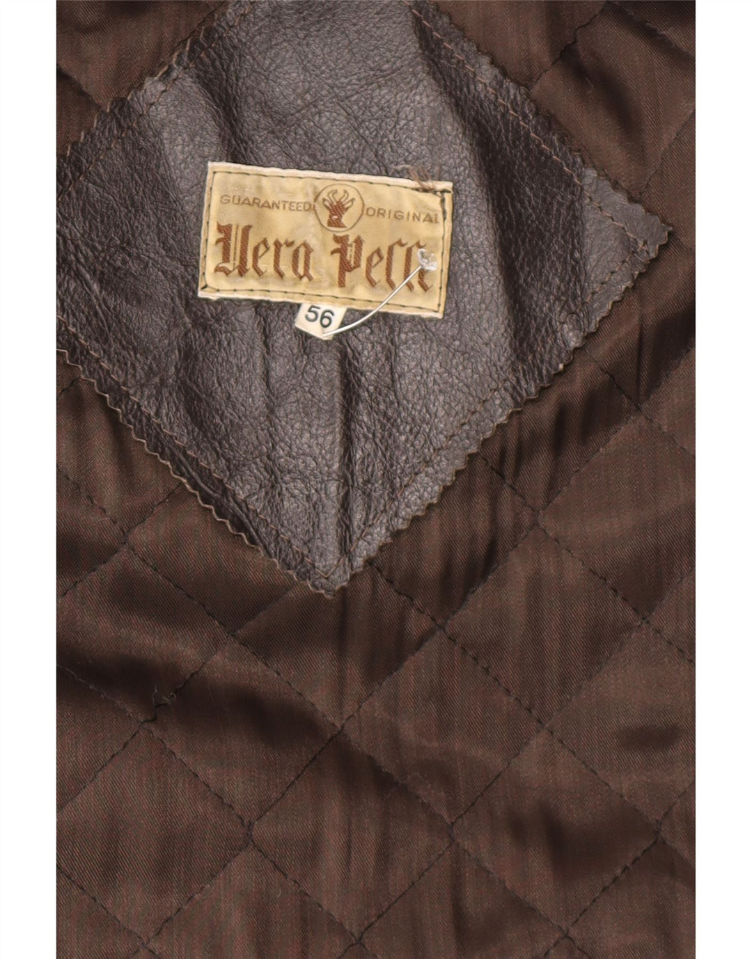 Vintage Herre Læderjakke IT 56 3XL Sort Læder