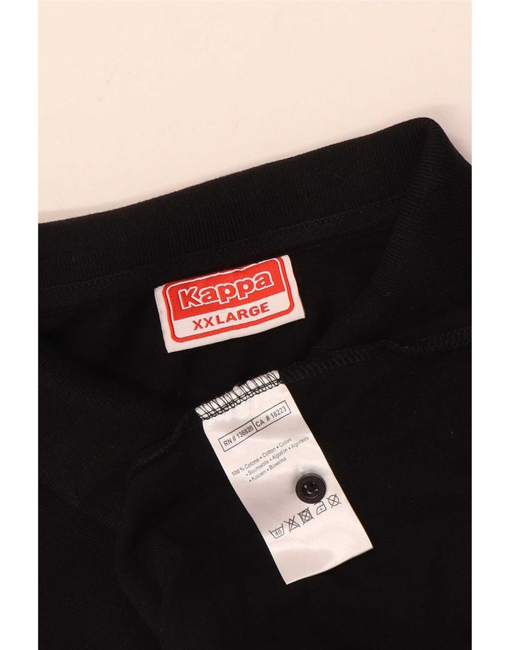 Kappa herre poloshirt 2XL sort bomuld