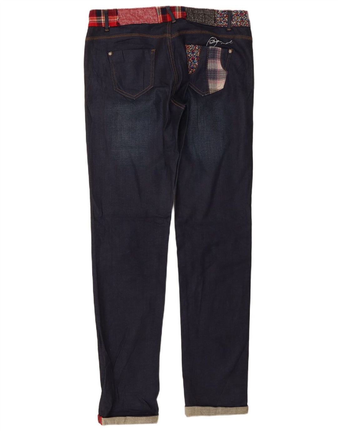 Desigual Dame Slim Jeans W34 L33 Marineblå Bomuld