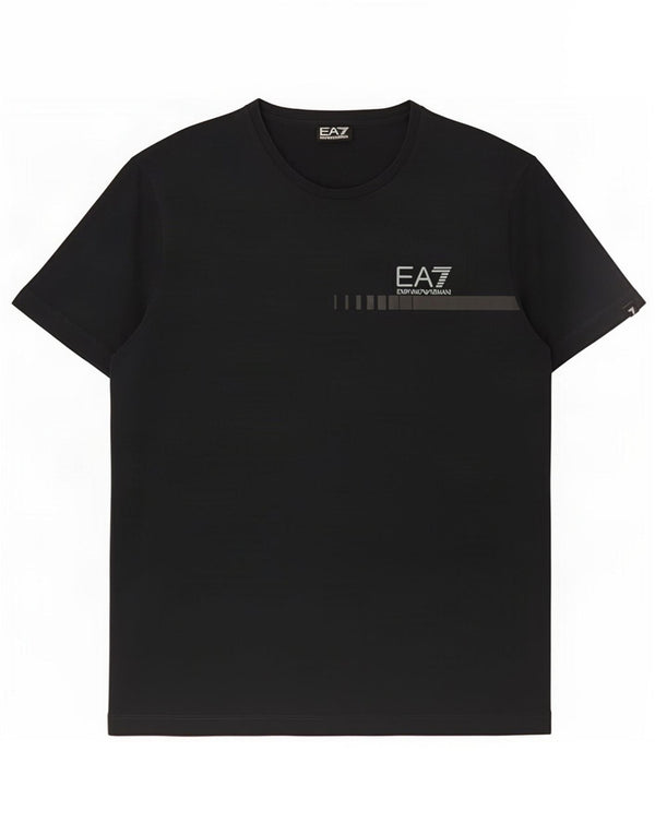 Emporio Armani Grafisk T-shirt top til mænd XL Sort bomuld
