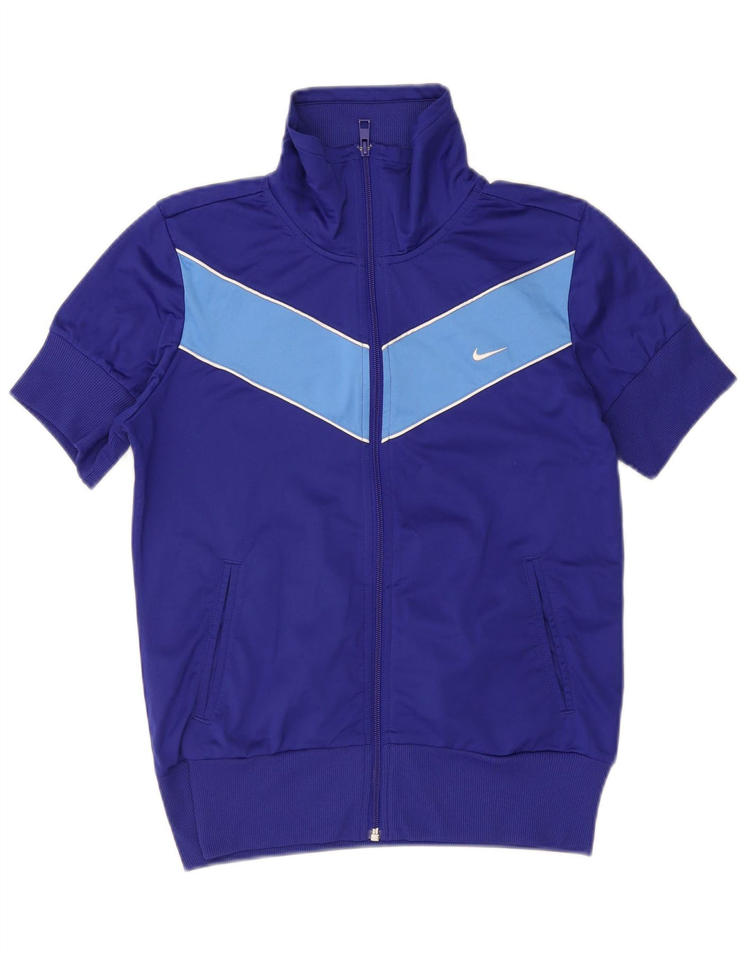 Nike træningsdragt topjakke til kvinder UK 14 Medium Navy Blue Colourblock