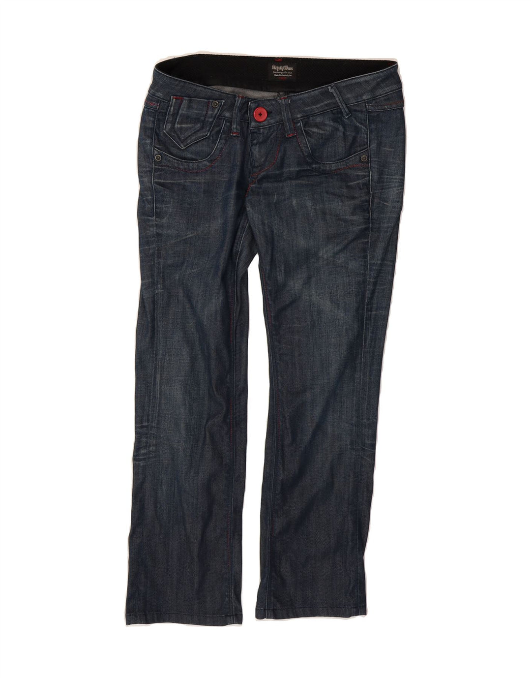 REFRIGIWEAR Womens Straight Jeans W32 L28 Blue Cotton Vintage Refrigiwear and Second-Hand Refrigiwear from Messina Hembry 