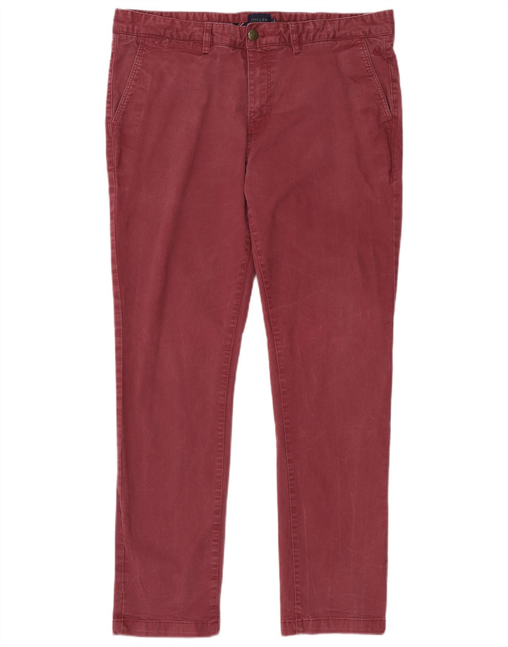 JOULES Herre Slim Chino Bukser W36 L32 Bourgogne bomuld