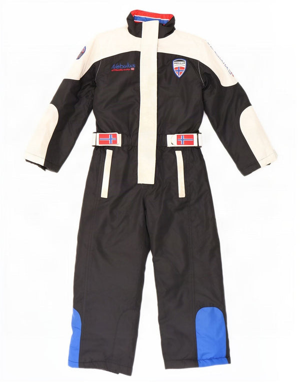 Nebulus Boys Grafisk Ski Jumpsuit 7-8 år Sort Colourblock Polyester