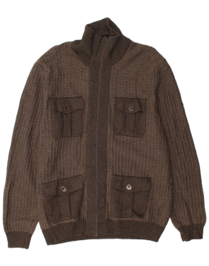 NAVIGARE Cardigan sweater til mænd XL Grå uld