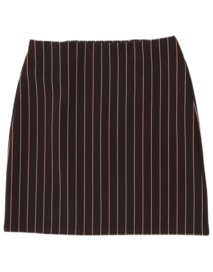 Marks & Spencer Mininederdel til kvinder UK 8 Small W26 sortstribet polyester