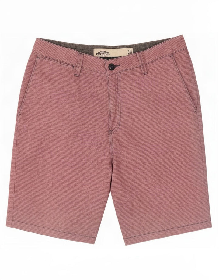 Vans Herre Chino Shorts Medium W32 Pink Stribet Bomuld