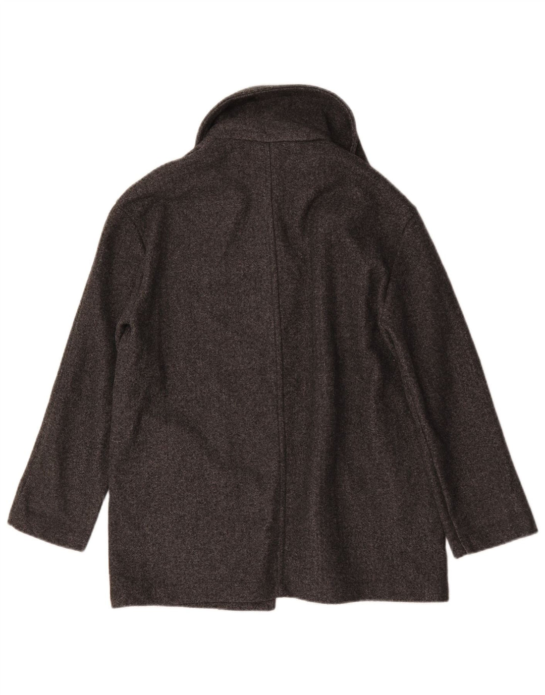 Zara Womens Oversized Overfrakke UK 10 Small Grå Polyester