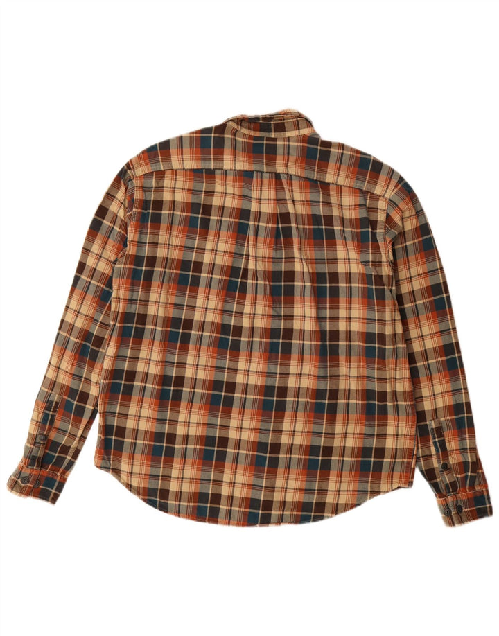 Eddie Bauer Herre flannelskjorte Stor beige ternet bomuld