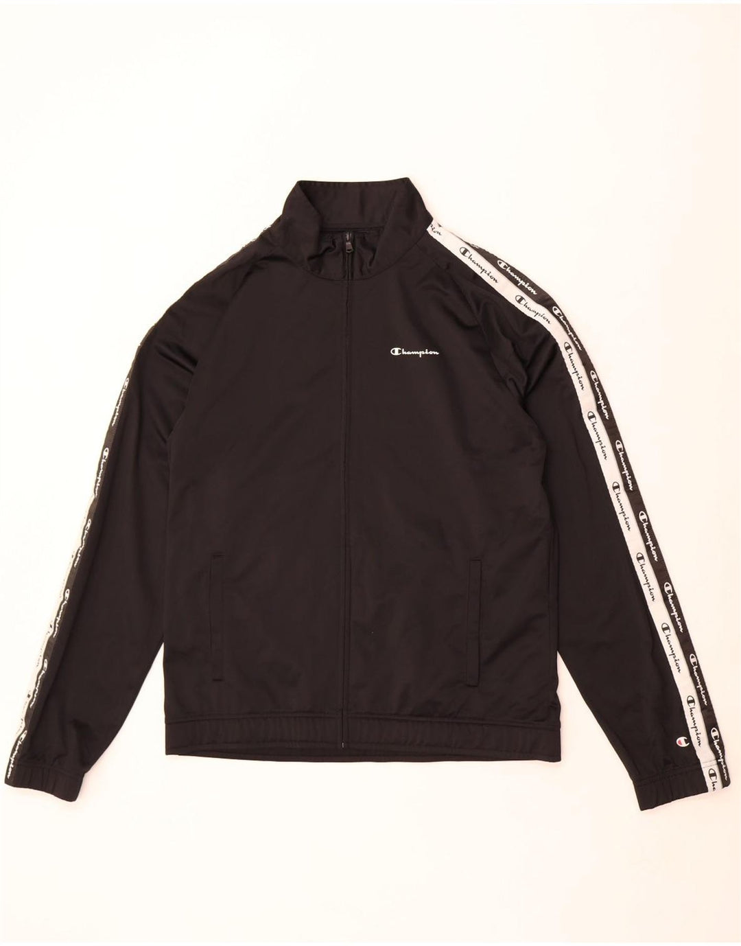 Champion Herre grafisk træningsdragt Topjakke XL Sort Colourblock Polyester