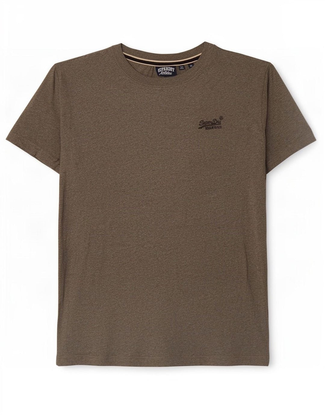 Superdry Herre T-shirt Top Medium Khaki Flecked Bomuld