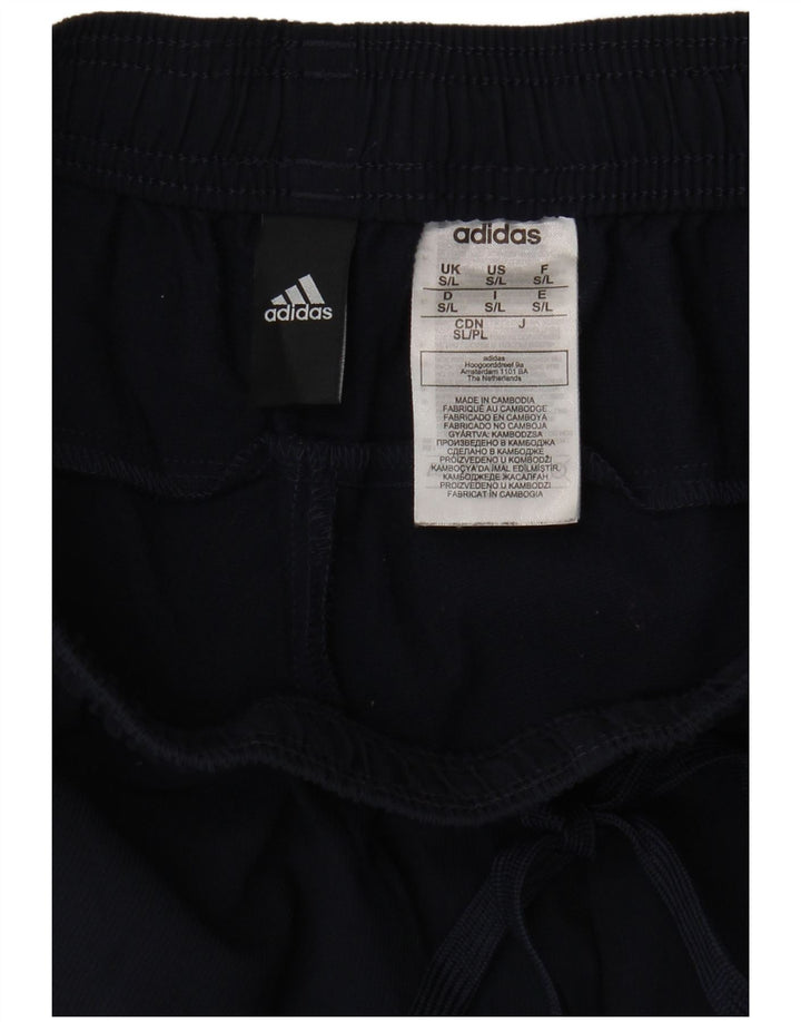Adidas Dame træningsdragt Bukser UK 10 Small Navy Blue Polyester