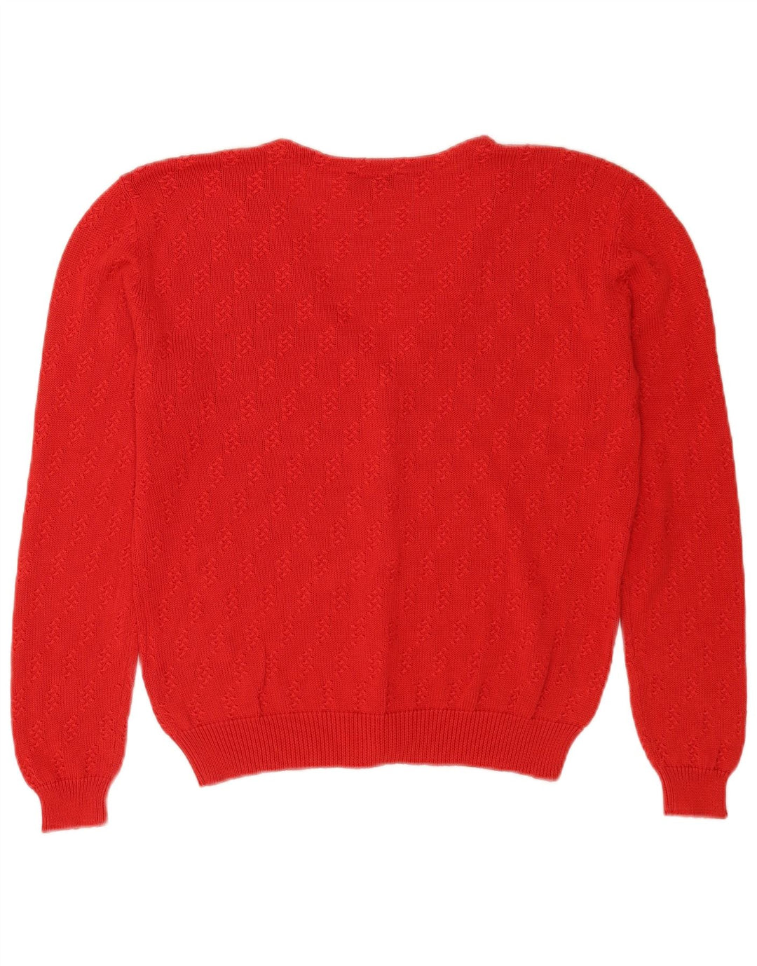 Peter Hahn Dame Cardigan Sweater UK 14 Medium Rød Bomuld