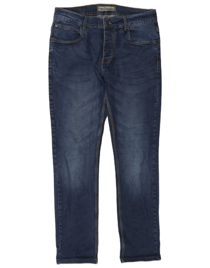 French Connection Slim Jeans til mænd W34 L32 blå bomuld