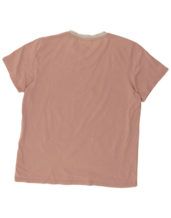 Adidas T-Shirt Top UK 12/14 Medium Pink Bomuld